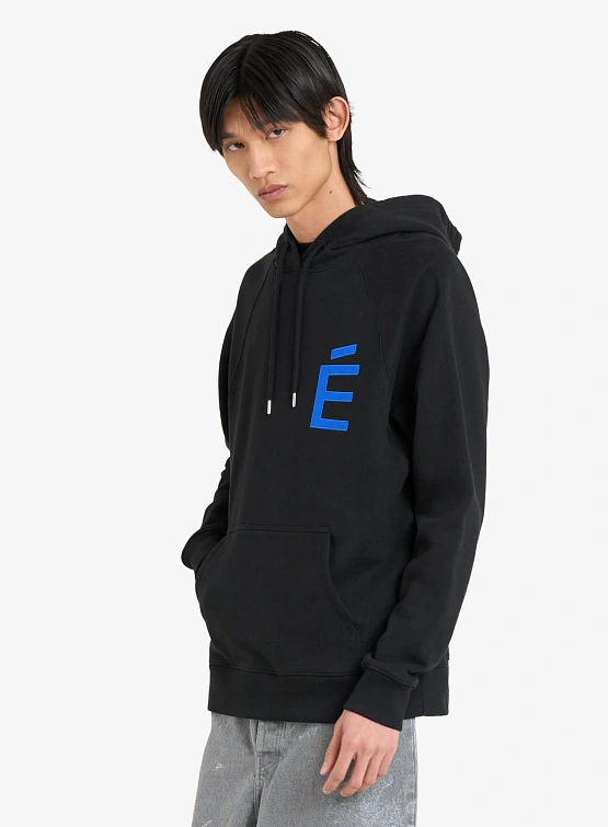 Худи Études Loose Hoodie Big É Blue Black