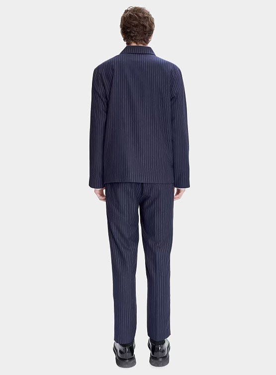 Овершот A.P.C. Pinstripe Dark Navy