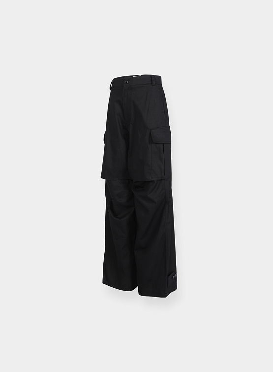 Брюки System Cargo Pocket Wide Pants Black