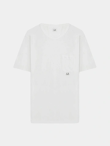 Футболка C.P. Company Logo Patch Pocket Gauze White