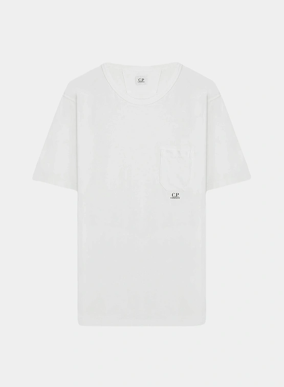 Футболка C.P. Company Logo Patch Pocket Gauze White