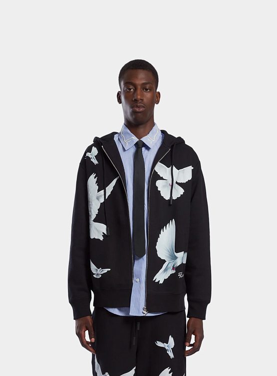 Зип-худи 3.PARADIS Zip Hooded Freedom Doves Black