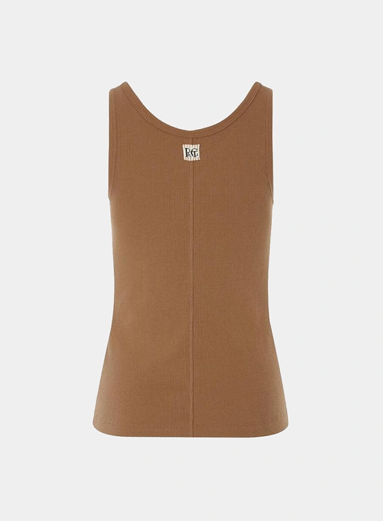 Женский топ Recto RC Logo Jacquard Patch Tank Camel