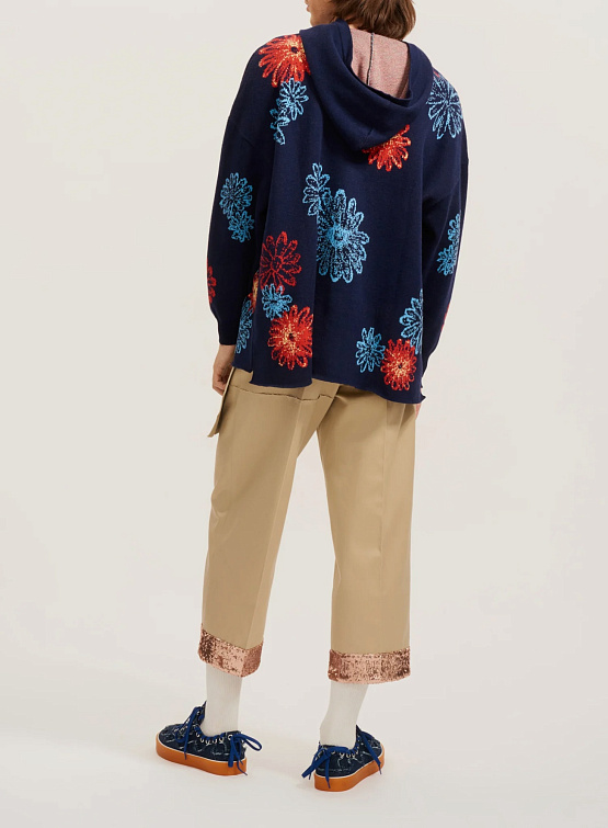 Худи Bluemarble Jacquard Hooded Jumper Navy