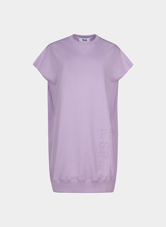 Платье MSGM Embossed Logo Lilac