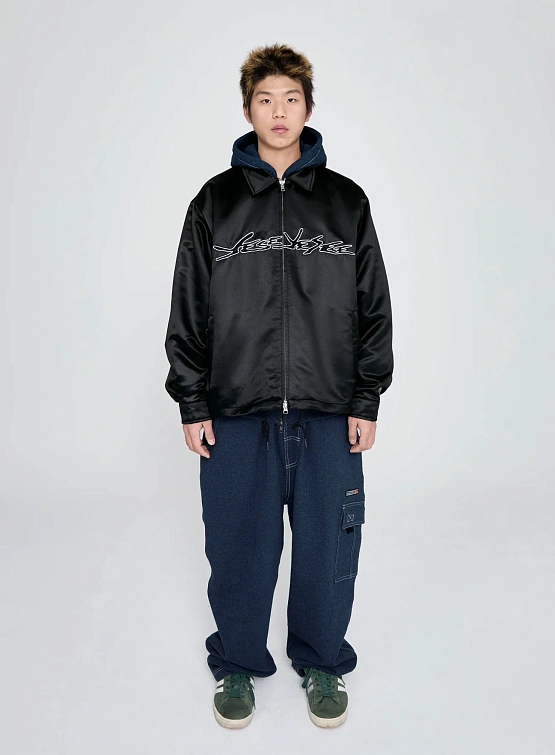 Куртка YESEYESEE Logo Applique Satin Coach Black