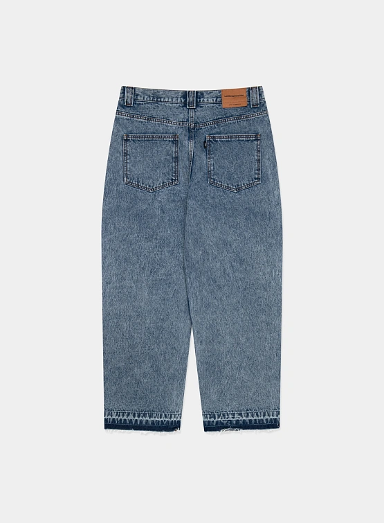 Джинсы LMC Curved Raw Edge Denim Wide Jean Blue