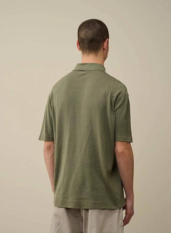 Поло C.P. Company Filo Di Scozia Knitted Agave Green