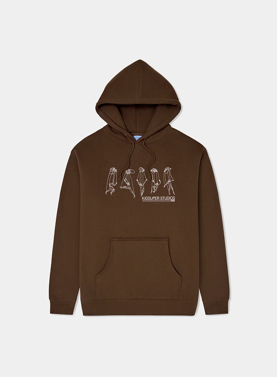 Худи KidSuper String Puppet Hoodie Brown