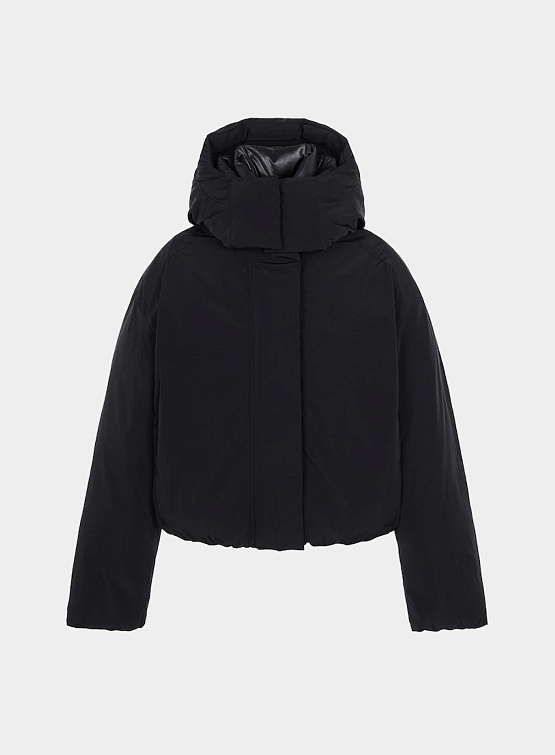 Женский пуховик JUUN.J Nylon Detachable Glossy Crop Down Black