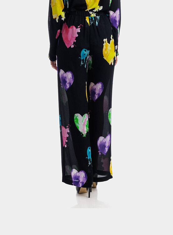 Женские брюки MSGM Dripping Hearts Black