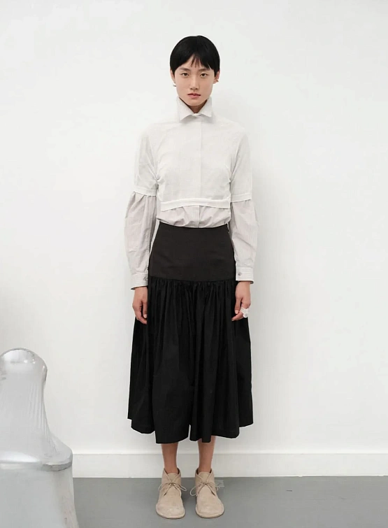 Женские брюки AMOMENTO Shirring Culotte Black