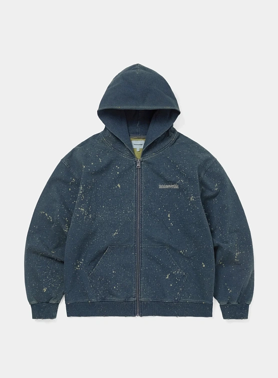 Зип-Худи thisisneverthat Indigo Dyed Zip Up Blue