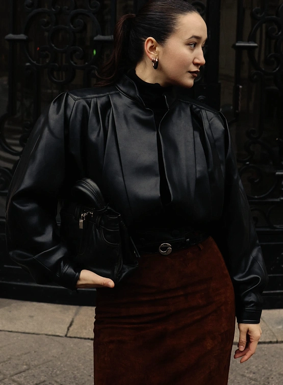 Женский бомбер Recto 80S Victor Bluson Black