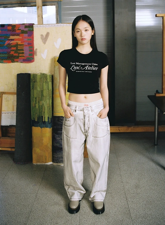 Женская футболка LMC WM Atelier Slim Cropped Black