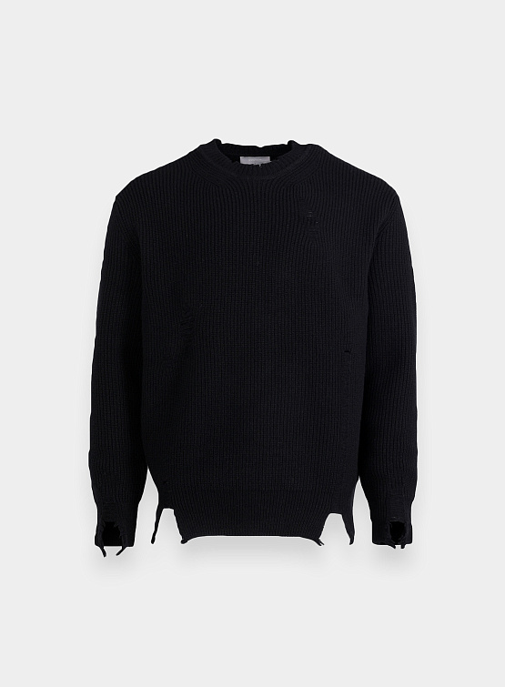 Свитер System Wool Blend Destroyed Knit Top