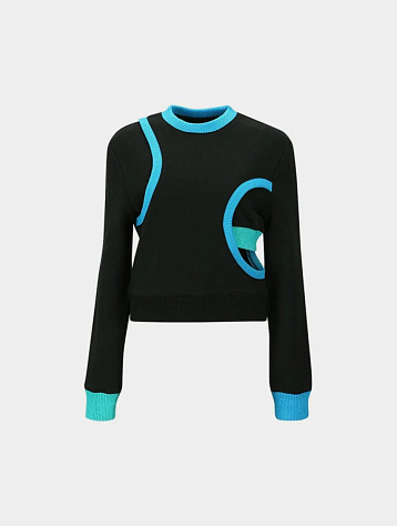 Женский свитшот Andersson Bell Clover Deconstruct Slit Black