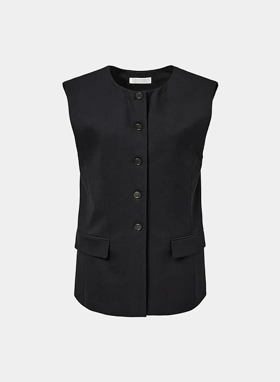 Женский жилет AMOMENTO Oversized Button Up Vest Black