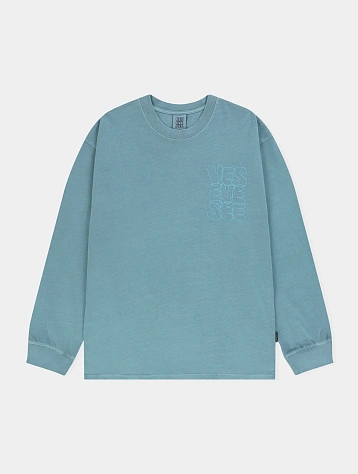 Лонгслив YESEYESEE C-Logo Pigment L/S Blue