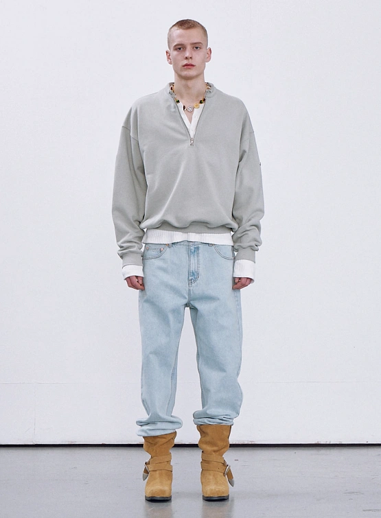 Халф-зип Recto Edge Collar Stand Half Zip-Up Khaki