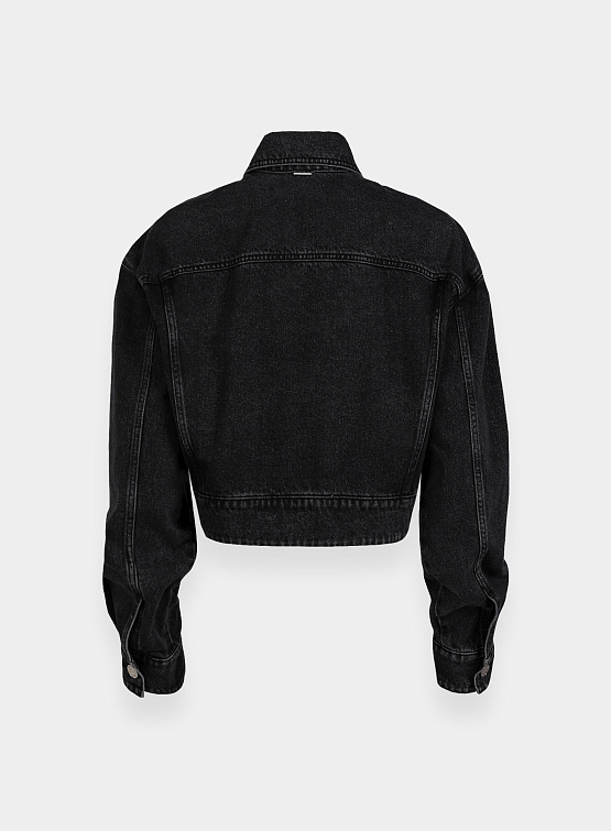 Женская джинсовая куртка System Black Washed Denim Jacket Black