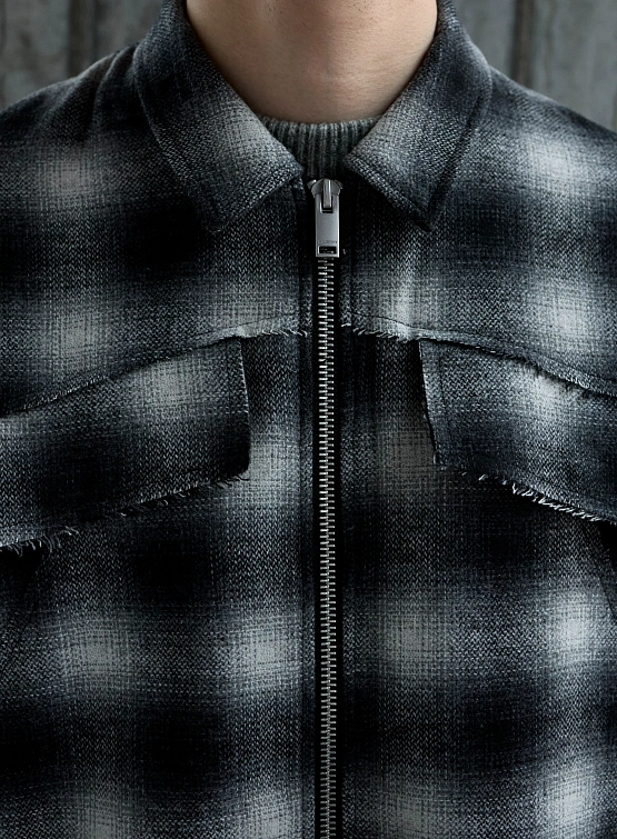 Куртка Han Kjøbenhavn Padded Checked Dark Grey
