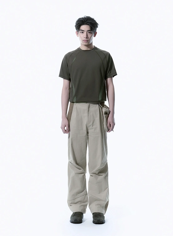 Брюки SAN SAN GEAR Linen Block Beige