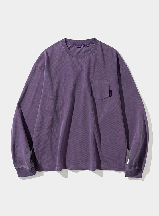 Лонгслив Uniform Bridge Dyeing Pocket Pigment Purple