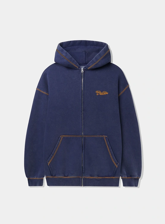 Зип-худи Butter Goods Jive Zip-Thru Washed Blue