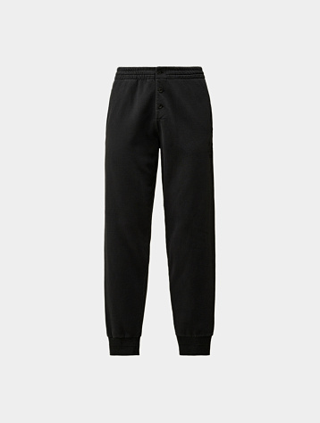 Брюки C.P. Company Diagonal Fleece Logo Black Sand