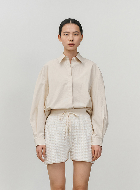Женская рубашка AMOMENTO Oversized Shirt Light Beige