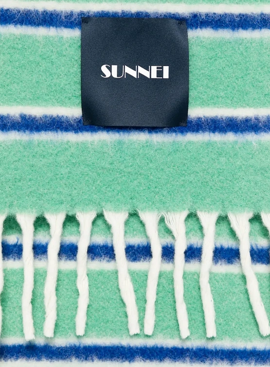 Шарф Sunnei Striped Scarf Green