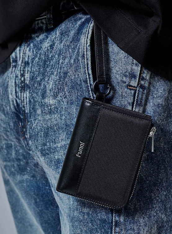 Кардхолдер JUUN.J Nylon Zip Card Holder Black