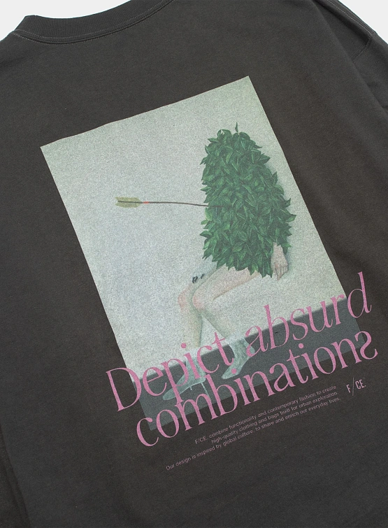 Лонгслив F/CE. Hidden Identity BY M.Enomoto Type-B Charcoal