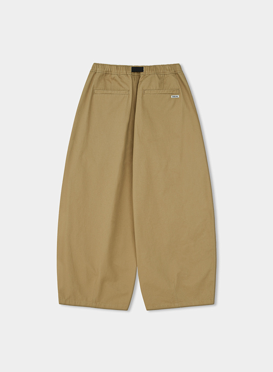 Брюки ANGLAN Twill Tuck Belt Balloon Pants Beige
