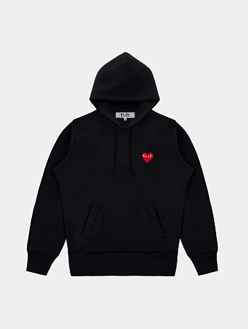 Худи Comme des Garçons PLAY Red Heart Black