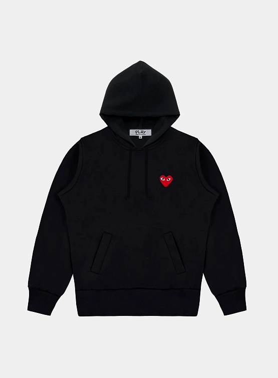 Худи Comme des Garçons PLAY Red Heart Black
