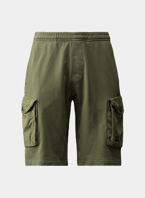 Шорты C.P. Company Cotton Fleece Mixed Cargo Agave Green