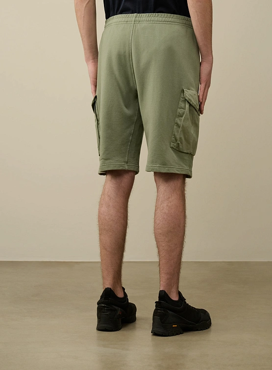 Шорты C.P. Company Cotton Fleece Mixed Cargo Agave Green
