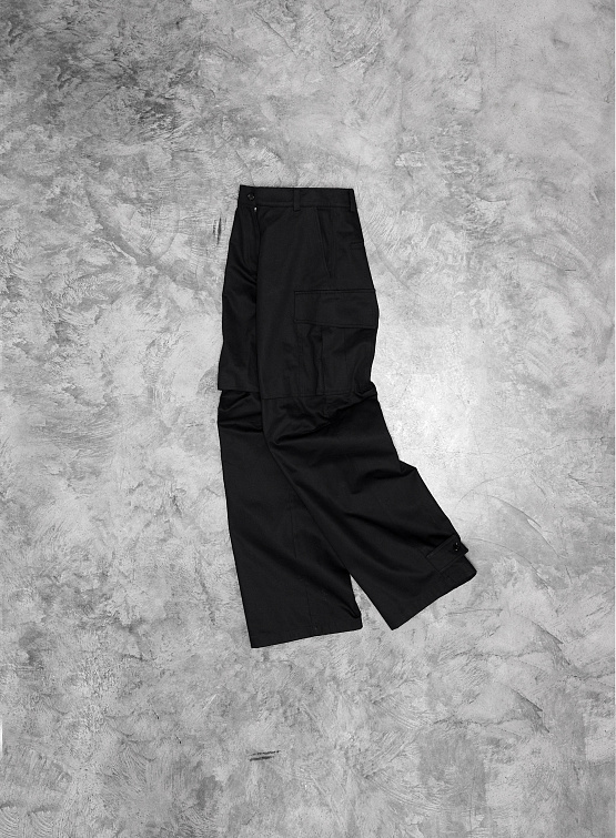 Брюки System Cargo Pocket Wide Pants Black