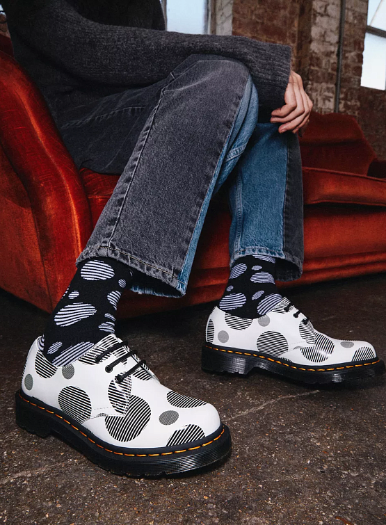 Женские полуботинки Dr. Martens 1461 Polka Dot Leather Oxford