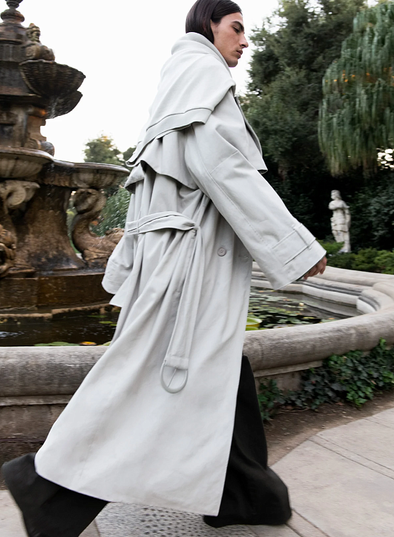 Тренч entire studios Goodman Trench Light Grey
