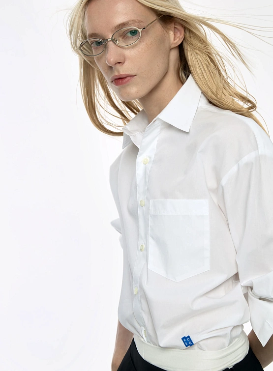 Рубашка ADERERROR Sig BL Tag Shirt 01 White