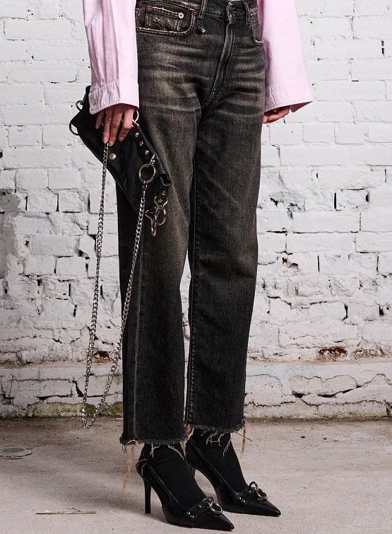 Женские Джинсы R13 Boyfriend Abbey Black