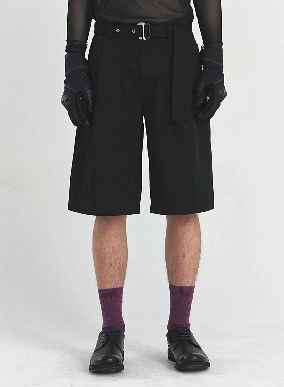 Шорты UNAFFECTED Belted One Tuck Black