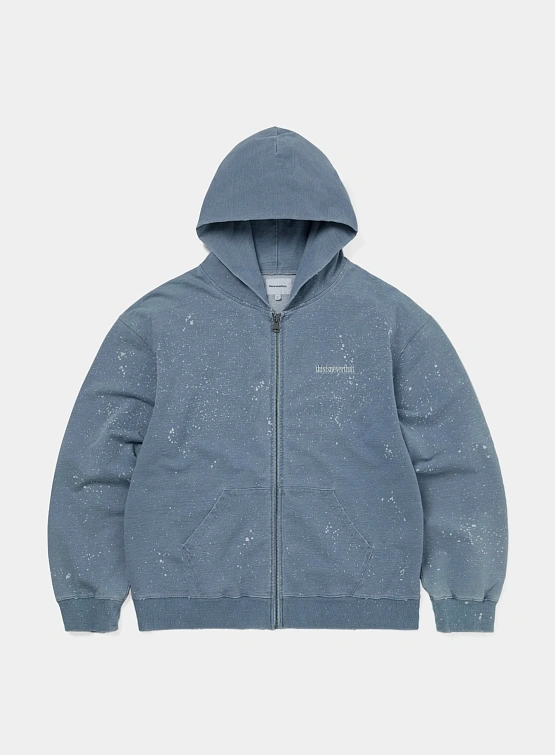 Зип-Худи thisisneverthat Indigo Dyed Zip Up Washed Blue
