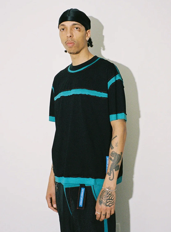 Футболка Jungles Jungles Panel Mesh Turquoise Black