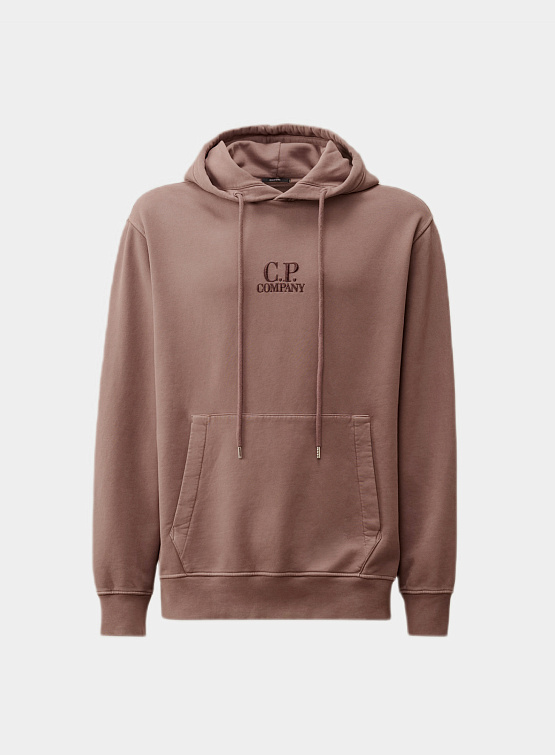 Худи C.P. Company Brushed and Emerized Diagonal Purple Dove