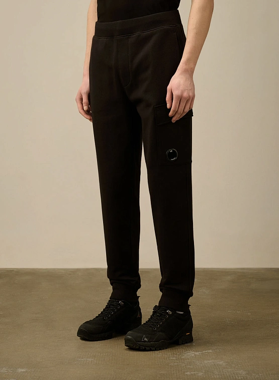 Брюки C.P. Company Diagonal Raised Fleece Lens Black
