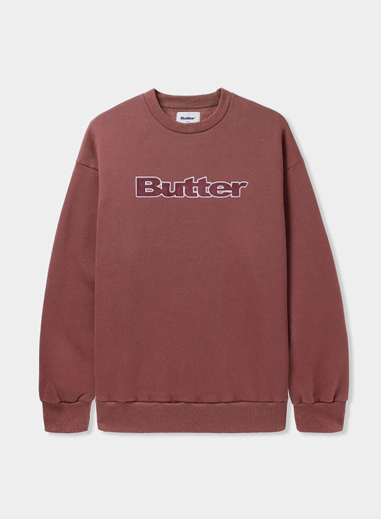 Свитшот Butter Goods Cord Logo Crewneck Rhubarb